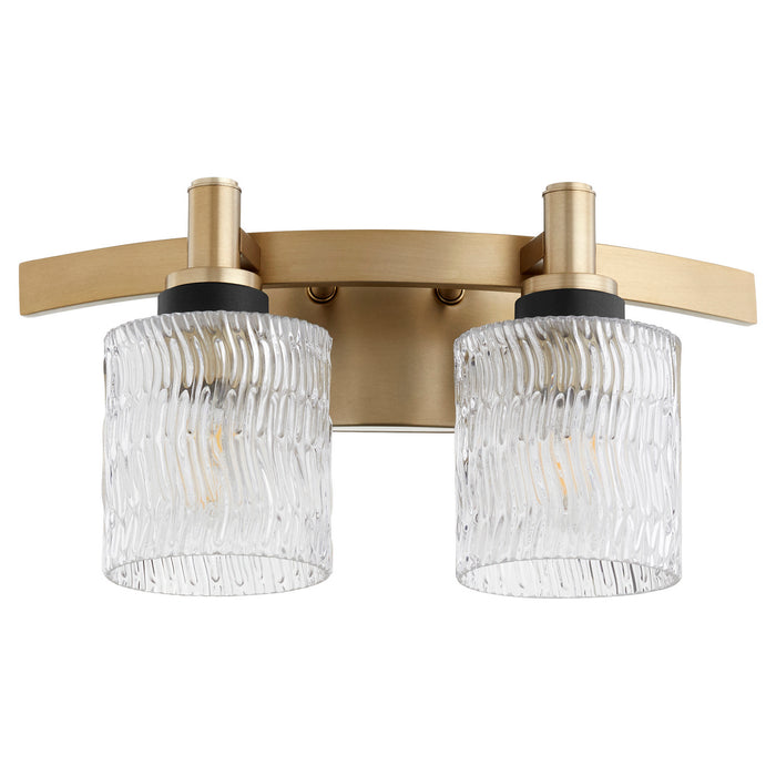Quorum 5184-2-80 Two Light Vanity, Aged Brass