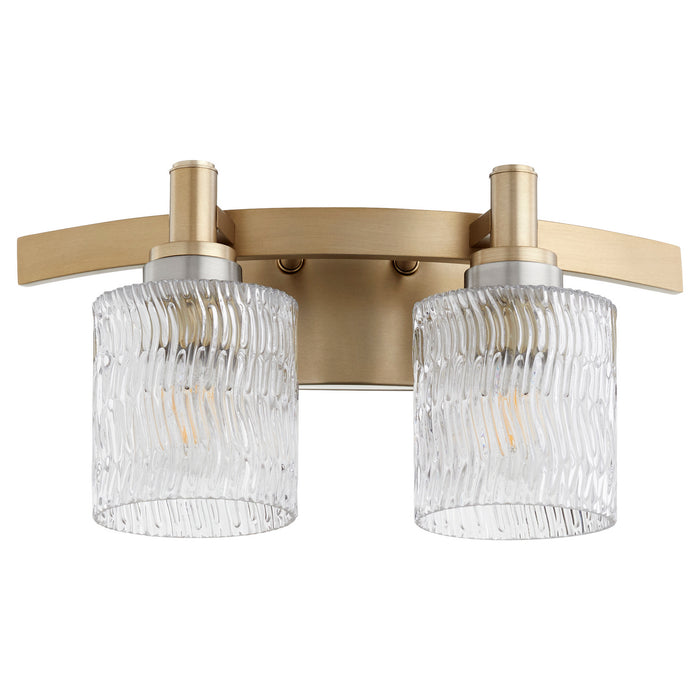 Quorum 5184-2-80 Two Light Vanity, Aged Brass