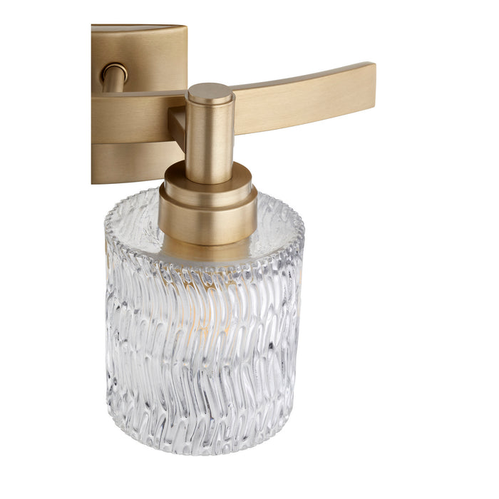 Quorum 5184-2-80 Two Light Vanity, Aged Brass