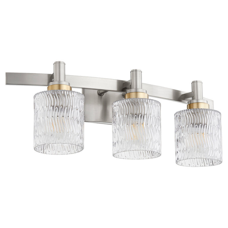 Quorum 5184-3-65 Three Light Vanity, Satin Nickel