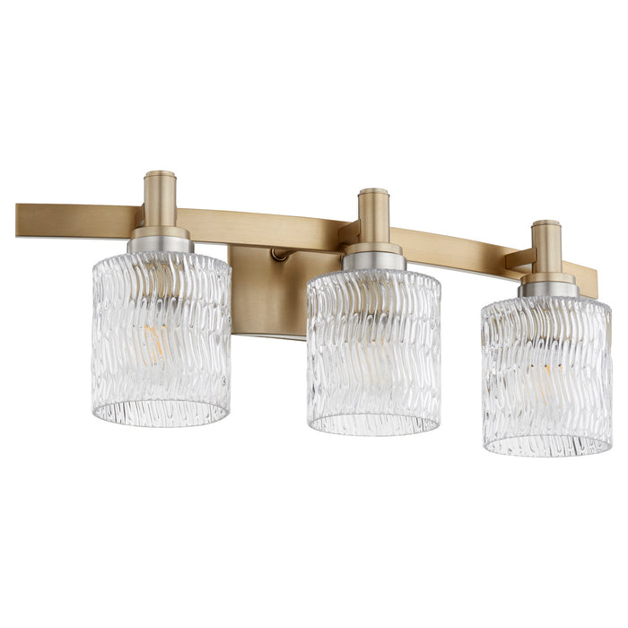 Quorum 5184-3-80 Three Light Vanity, Aged Brass