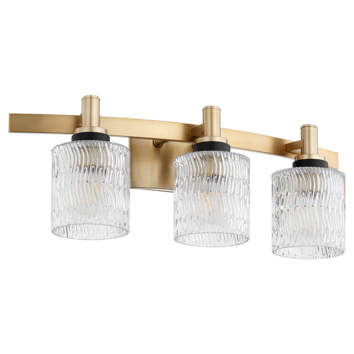 Quorum 5184-3-80 Three Light Vanity, Aged Brass