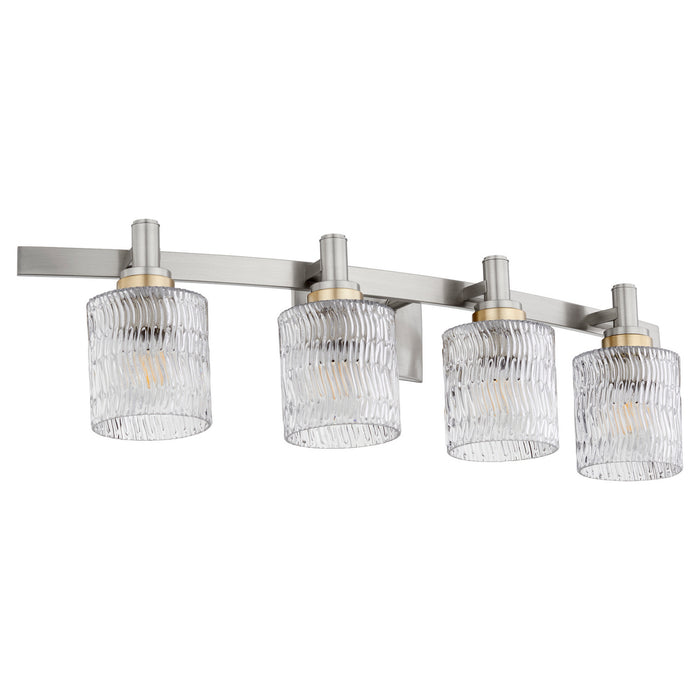 Quorum 5184-4-65 Four Light Vanity, Satin Nickel