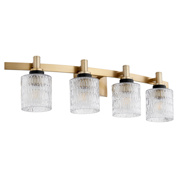Quorum 5184-4-80 Four Light Vanity, Aged Brass
