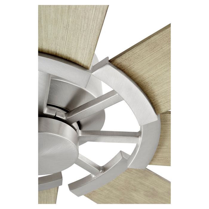 Quorum 30728-65 72"Patio Fan, Satin Nickel