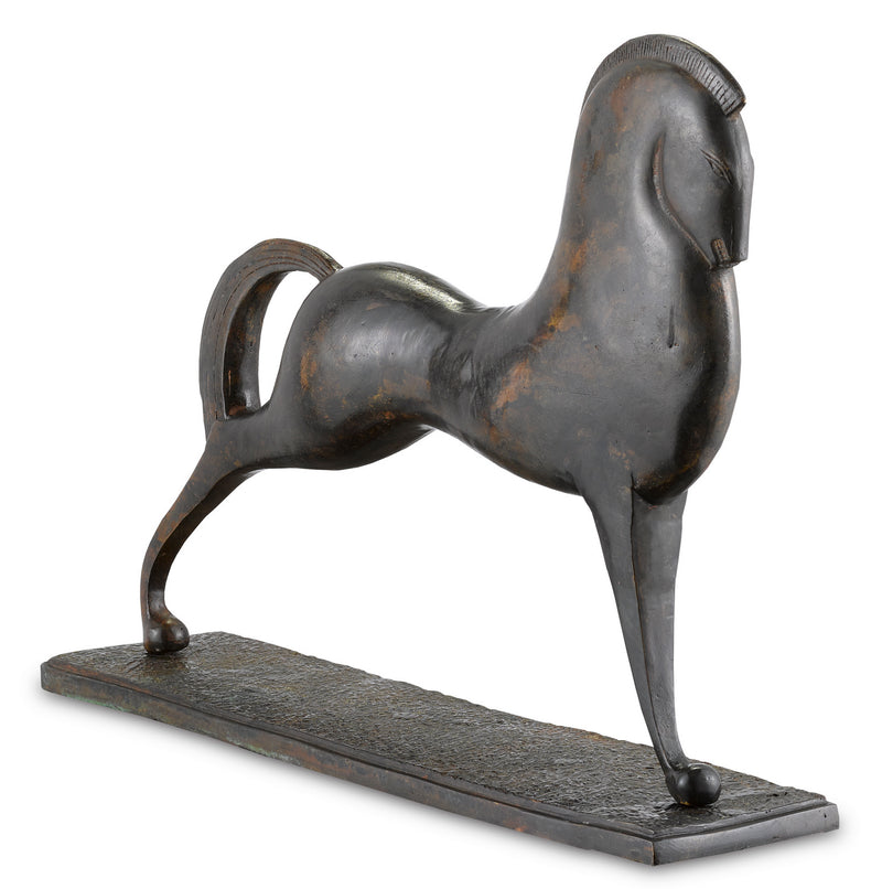 Currey and Company 1200-0365 Horse, Antique Green