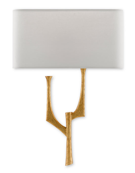 Currey and Company 5000-0182 One Light Wall Sconce, Antique Gold Leaf
