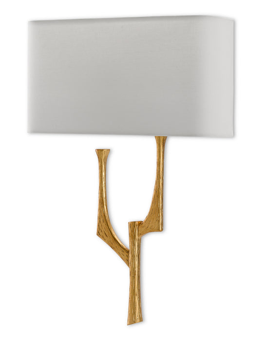 Currey and Company 5000-0182 One Light Wall Sconce, Antique Gold Leaf