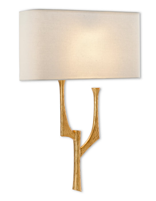 Currey and Company 5000-0183 One Light Wall Sconce, Antique Gold Leaf