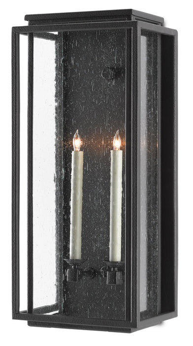 Currey and Company 5500-0041 Two Light Outdoor Wall Sconce, Midnight