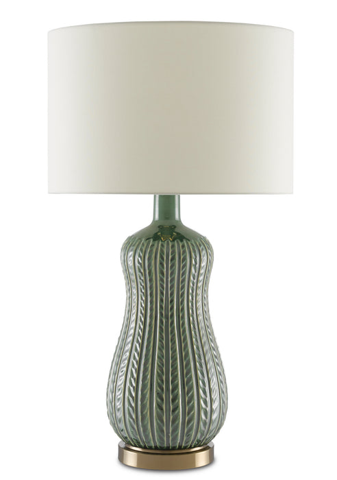 Currey and Company 6000-0673 One Light Table Lamp, Green