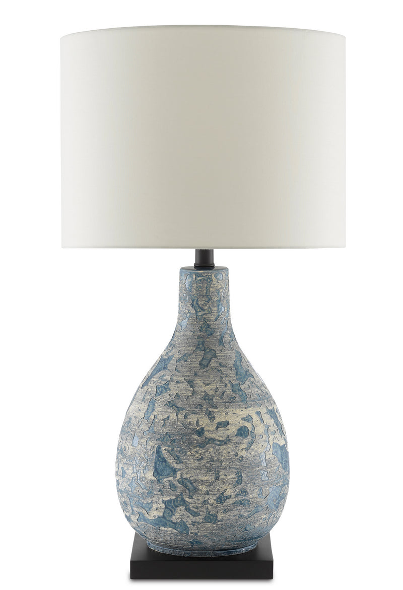Currey and Company 6000-0674 One Light Table Lamp, Vintage Blue