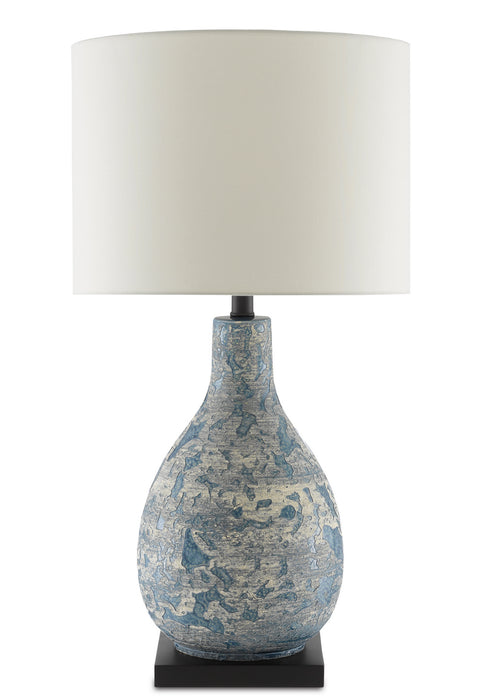Currey and Company 6000-0674 One Light Table Lamp, Vintage Blue