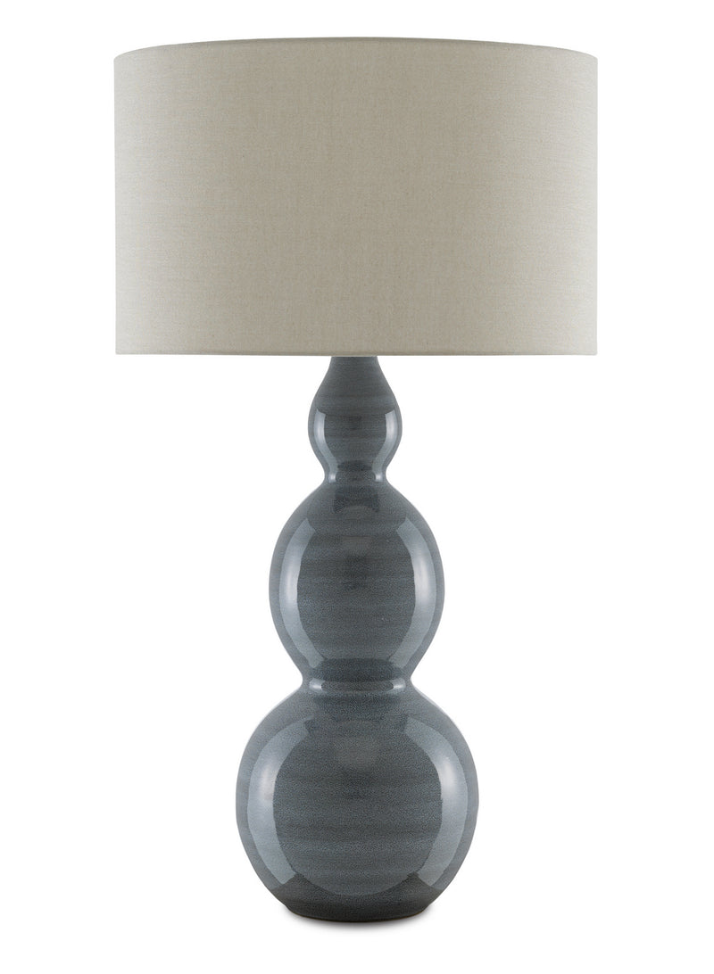 Currey and Company 6000-0676 One Light Table Lamp, Steel Blue