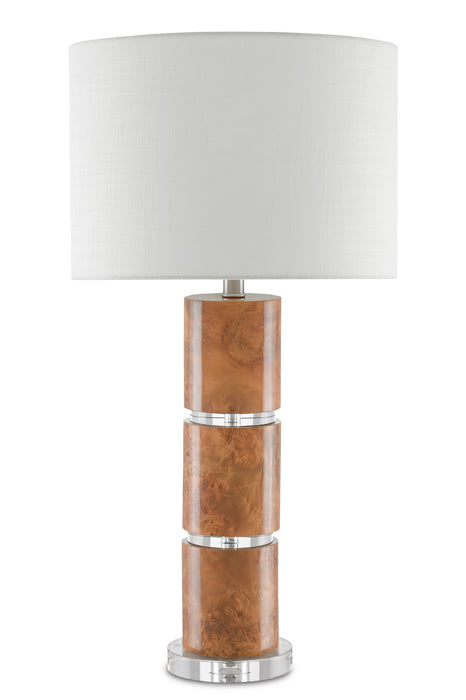 Currey and Company 6000-0679 One Light Table Lamp, Birdseye Maple Veneer