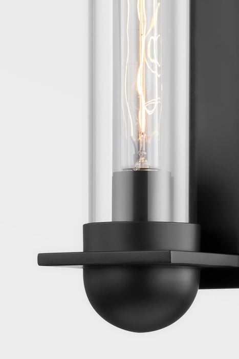 Troy Lighting B7791-SBK One Light Wall Sconce, Satin Black