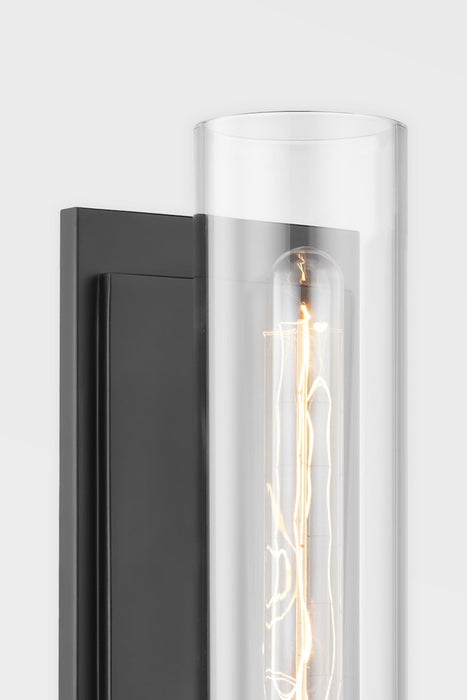 Troy Lighting B7791-SBK One Light Wall Sconce, Satin Black