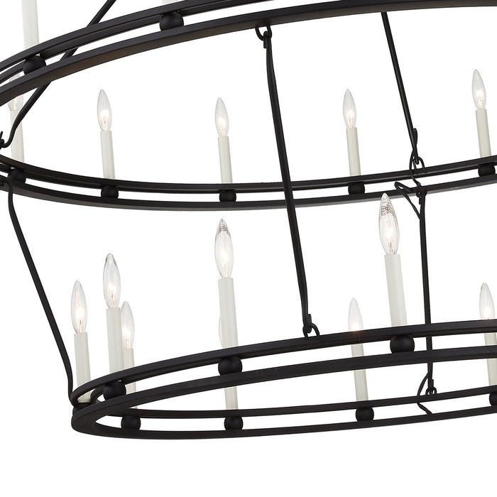 Troy Lighting F6235-TBK 28 Light Chandelier, Textured Black