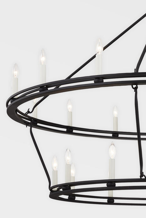 Troy Lighting F6235-TBK 28 Light Chandelier, Textured Black