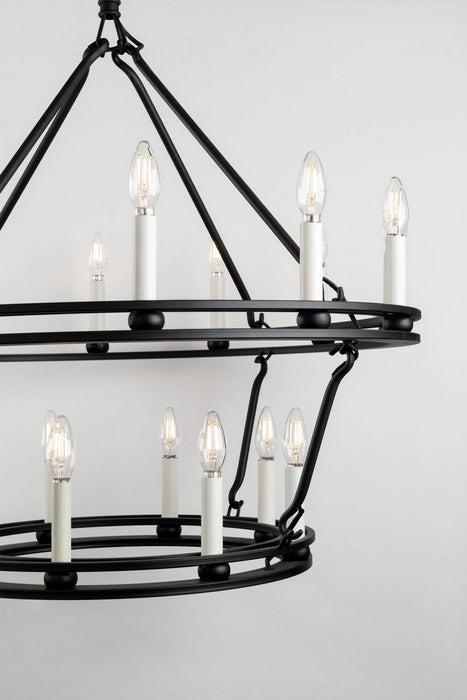 Troy Lighting F6235-TBK 28 Light Chandelier, Textured Black