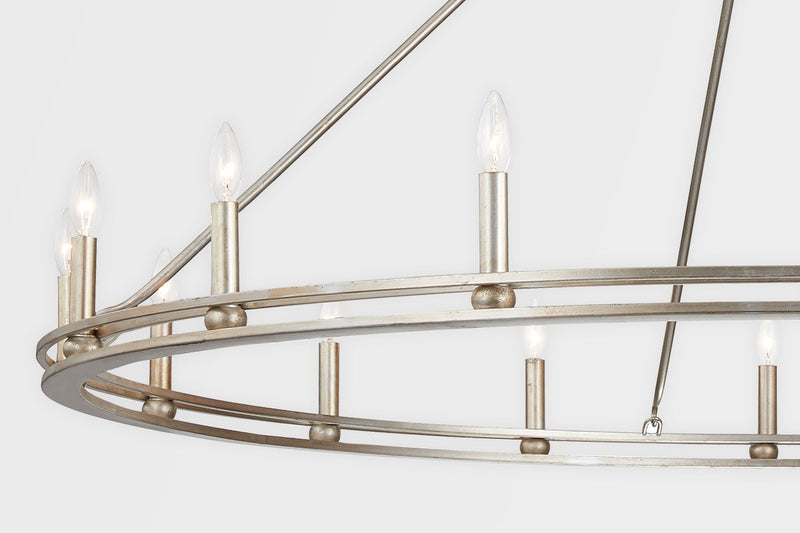 Troy Lighting F6244-CPL 16 Light Chandelier, Champagne Silver Leaf