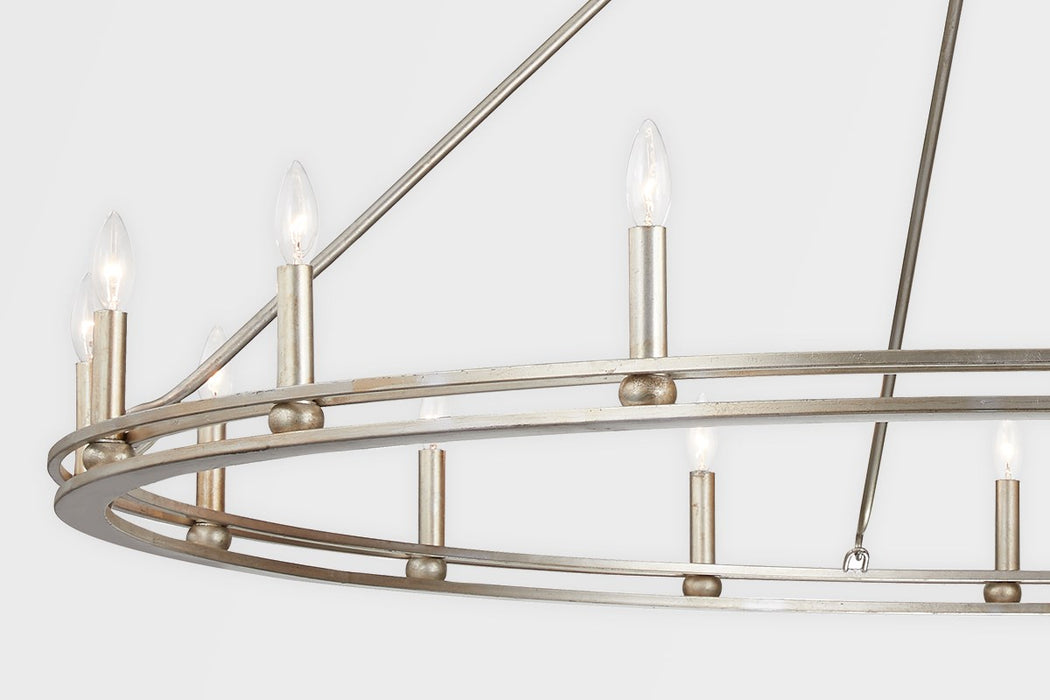 Troy Lighting F6244-CPL 16 Light Chandelier, Champagne Silver Leaf