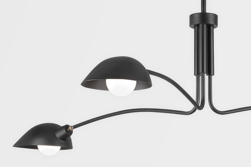 Troy Lighting F7813-SBK Three Light Chandelier, Soft Black