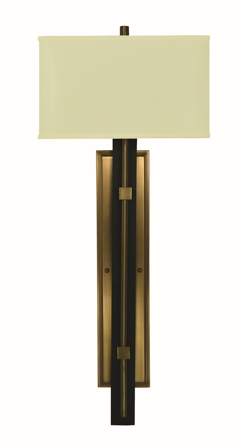 Framburg 5672 AB/MBLACK Two Light Wall Sconce, Antique Brass/Matte Black