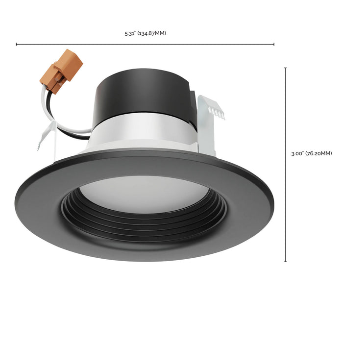 Satco S11832 LED Downlight Retrofit, Black