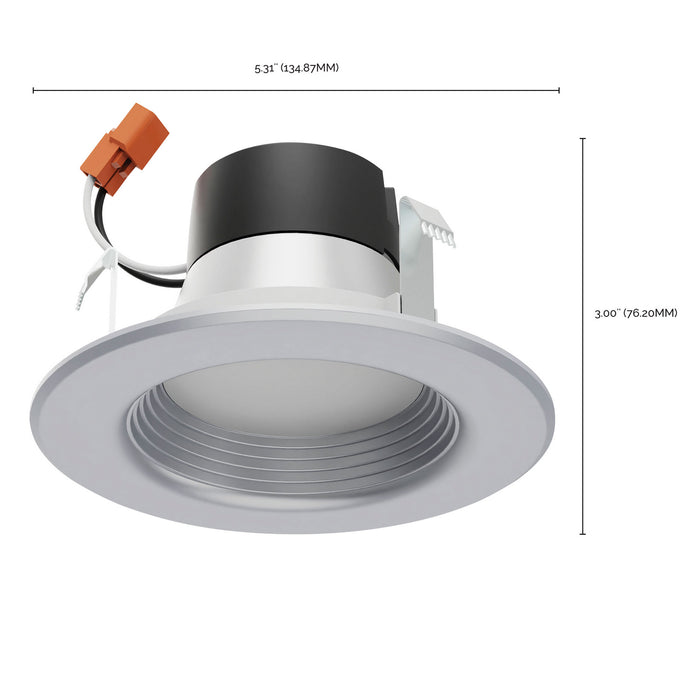 Satco S11833 LED Downlight, Brushed Nickel