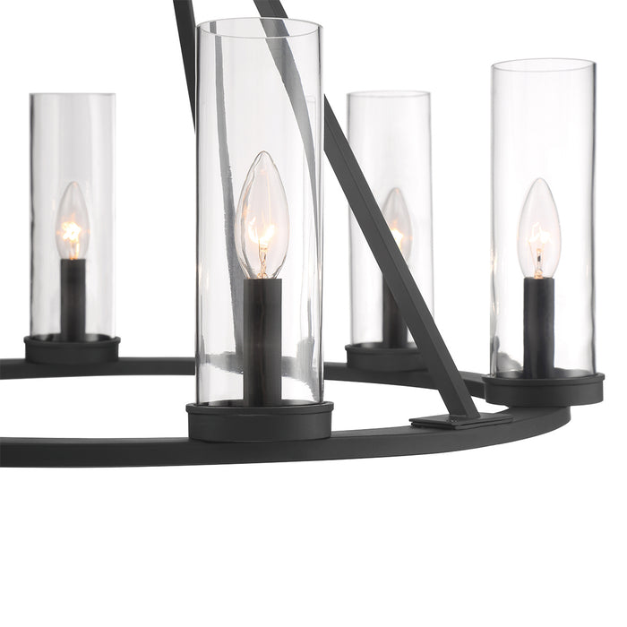 Eurofase 38221-019 12 Light Chandelier, Matte Black