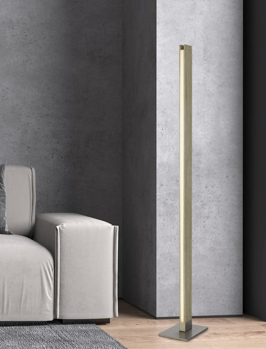Cal Lighting BO-2965FL LED Floor Lamp, rubber wood