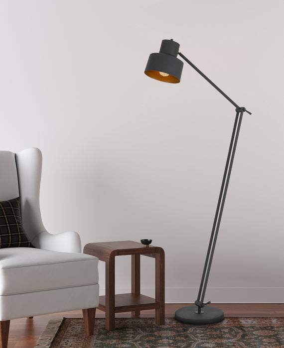 Cal Lighting BO-2966FL One Light Floor Lamp, Matte Black