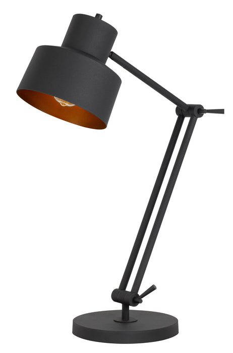 Cal Lighting BO-2966TB One Light Desk Lamp, Matte Black