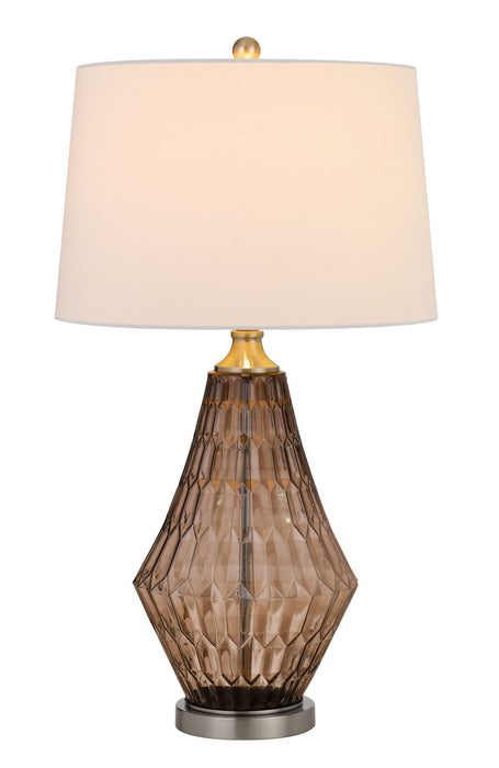 Cal Lighting BO-2970TB One Light Table Lamp, Smoky