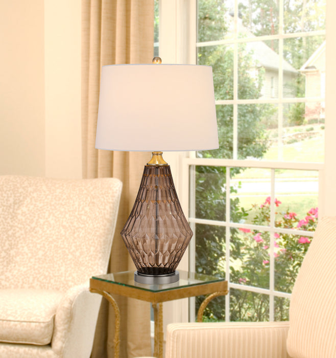 Cal Lighting BO-2970TB One Light Table Lamp, Smoky