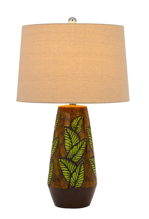 Cal Lighting BO-2973TB One Light Table Lamp, Cocoa
