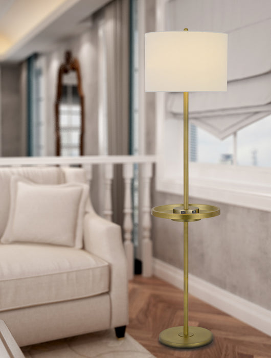 Cal Lighting BO-2983FL-AB One Light Floor Lamp, Antique Brass
