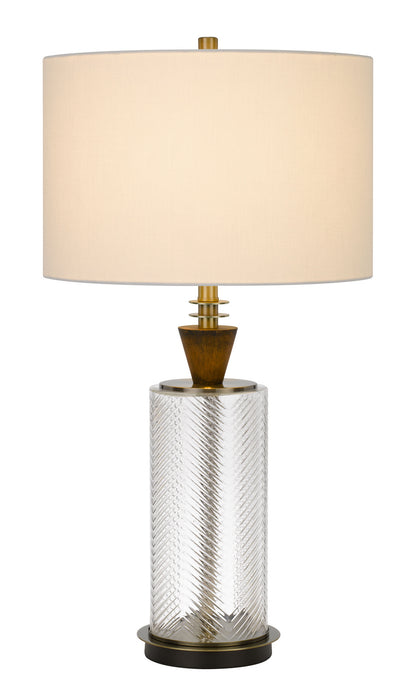 Cal Lighting BO-2987TB One Light Table Lamp, Glass/Dark Bronze