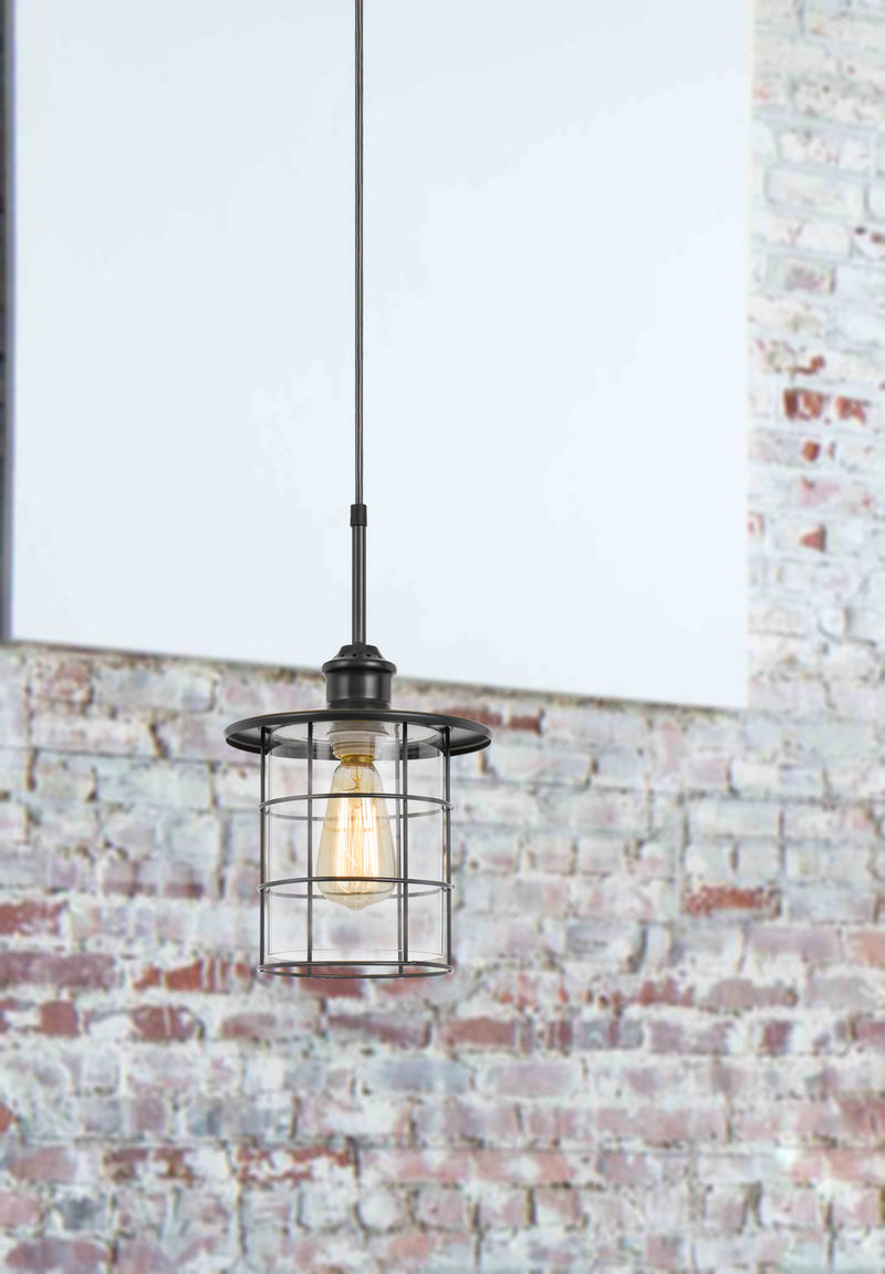 Cal Lighting FX-2668-1P One Light Pendant, Dark Bronze