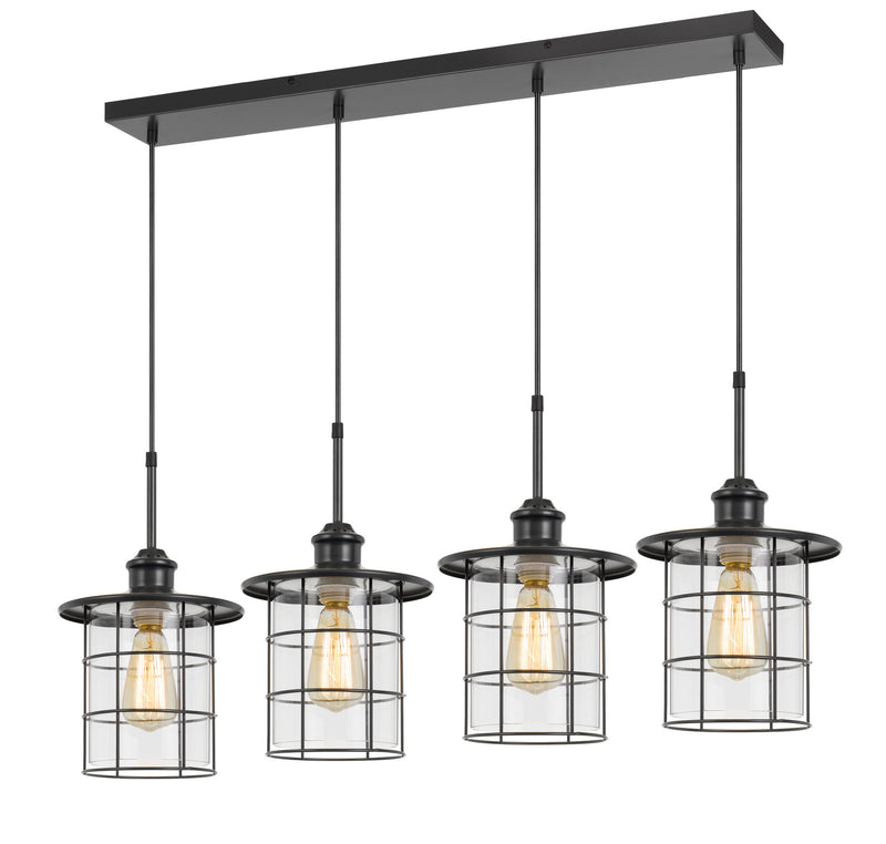 Cal Lighting FX-2668-4P Four Light Pendant, Dark Bronze