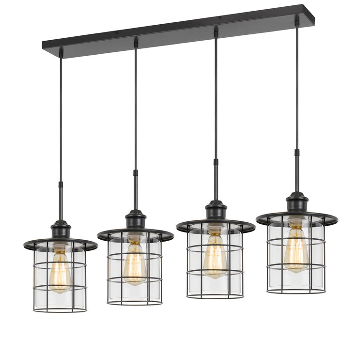 Cal Lighting FX-2668-4P Four Light Pendant, Dark Bronze