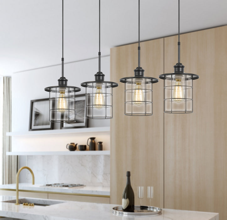 Cal Lighting FX-2668-4P Four Light Pendant, Dark Bronze