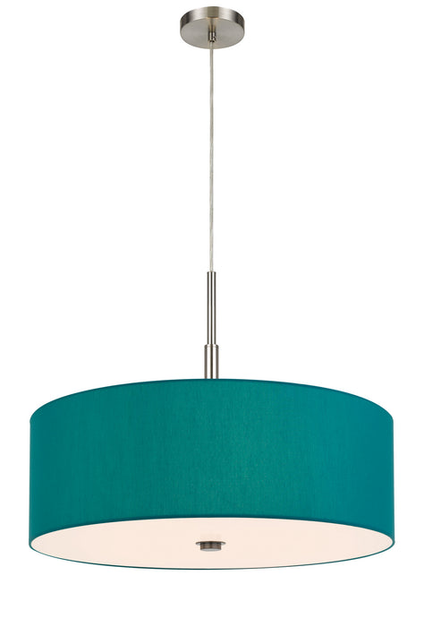 Cal Lighting FX-3744-BL Four Light Pendant, Aqua blue