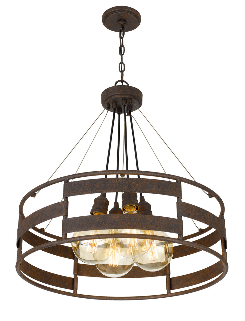 Cal Lighting FX-3747-4 Four Light Chandelier, Rust