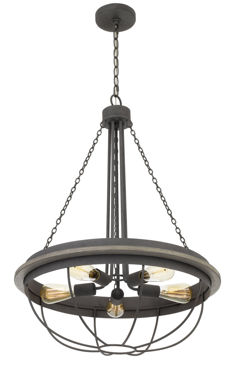 Cal Lighting FX-3748-5 Five Light Chandelier, Dove Grey