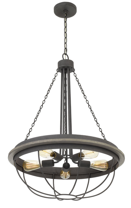 Cal Lighting FX-3748-5 Five Light Chandelier, Dove Grey