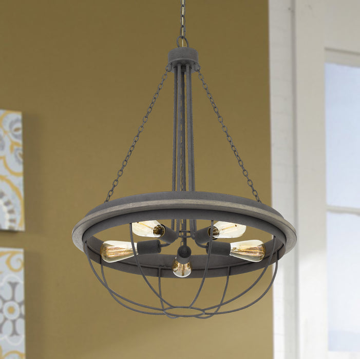 Cal Lighting FX-3748-5 Five Light Chandelier, Dove Grey