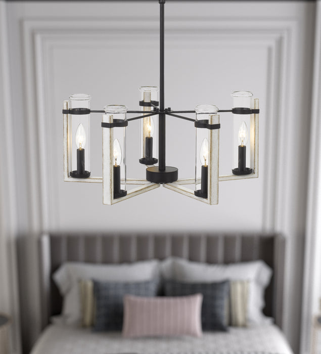 Cal Lighting FX-3751-5 Five Light Chandelier, White Washed