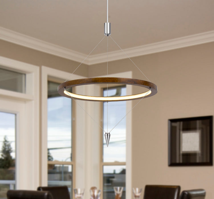 Cal Lighting FX-3752-24 LED Pendant, Pine